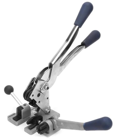 Dailygoody - Stalen bandspanner - 3-in-1 omsnoeringsmachine - Efficiënt en duurzaam - 22.5 cm x 12 cm x 7.5 cm - Handgereedschap - Geschikt voor indus..