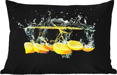 Buitenkussens - Tuin - Citroen - Fruit - Geel - Stilleven - Water - 50x30 cm