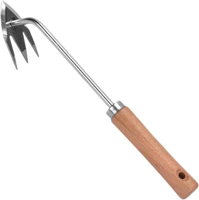 Onkruidsteker Handgereedschap - Wortelverwijderaar Tuin - Tuinonderhoud Vereenvoudigen - Robuuste Roestvrijstalen Constructie - 48 cm Lengte - Zilver