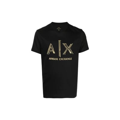 Emporio Armani SS23 Logo Letterprint Geborduurd Ronde Hals Trui Korte Mouw T-shirt Heren tops Zwart 3RZTRC-ZJ9AZ-1200 S gray