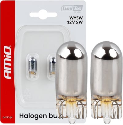AMiO LumiTec WY5W Chrome Off-Road Halogeen Autolampen – W2.1x9.5d 12V 5W Trillings- en Hittebestendig(2 stuks)