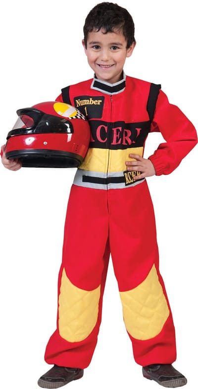 Rode race overalls voor kids