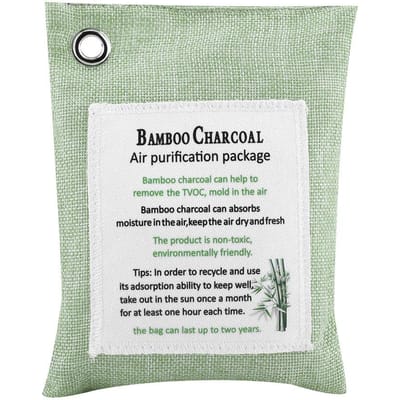 8 Couleurs Sac Purificateur d'Air Charbon Actif Bambou Désodorisant Purificateur d'Odeurs Voiture Vert Clair beige