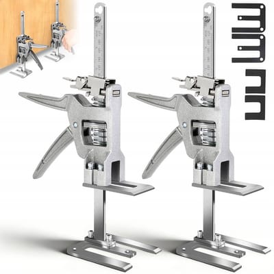 Werkbesparende Hefinrichting - Hefinrichting - Krik - 400kg Draagvermogen & Dubbele Daalsnelheid - Verstelbare Hoogte 0-145mm - Metalen Constructie - Voor Meubels, Ramen & Deuren