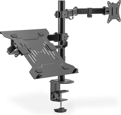 Universele monitorhouder met notebook, zwart