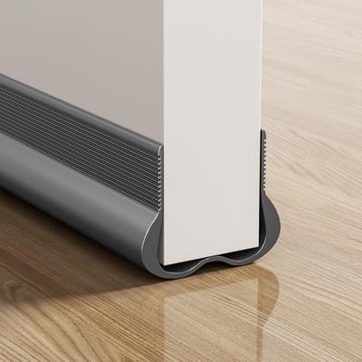 Geluidsdichte deurafdichting - Flexibele Deur Onderkant Afdichtstrip - Geluidsisolatie, Wind- en Stofdichte Weerstrip - Deurkier Tochtstopper Tape - Grijs