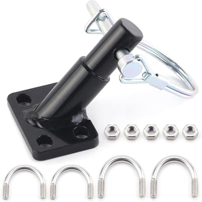 SnelShoppen - Universele Fietstrailer Koppeling - DDJ Metaal Connector voor Fietstrailers, Compleet Hardware Kit, Zwart, Geschikt voor Schwinn en Inst