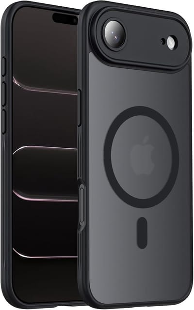 Hoesje Geschikt voor iPhone Air Hoesje Zwart - Hoesje Geschikt voor MagSafe iPhone Air - Shockproof Back Cover met Lens beschermer