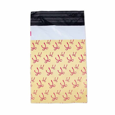 Verzendzakken voor Kleding - 100 stuks - 25x34cm - Rood, Print / Multi colour, Anders Verzendzakken Webshop - Verzendzakken plastic met plakstrip