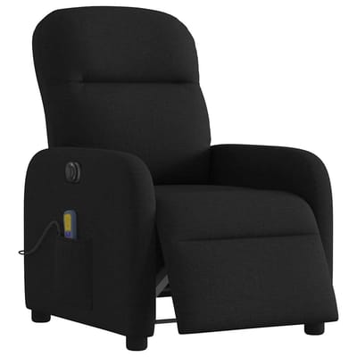 vidaXL - Massagestoel - elektrisch - verstelbaar - stof - zwart