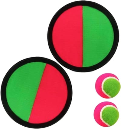Vangbal Set - Kleverige Rackets - Actief Spelen - Hand-Oog Coördinatie - 23 x 20 x 6 cm - Meerdere Kleuren