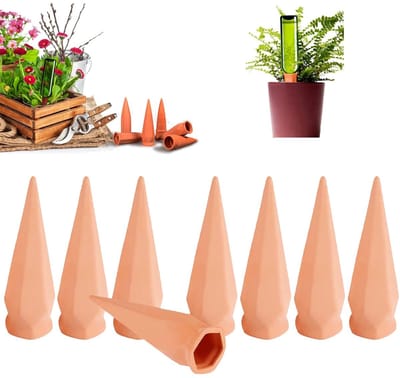 Automatische Druppelsysteem - Plantenwatergever Zelfwaterend - Planten Verzorgen - Verstelbare Druppelsnelheid - 8 stuks - Bruin