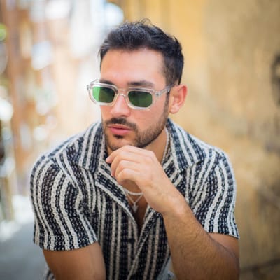 De-Gamme Bold Clear Geometrische Rechthoekige Gepolariseerde Zonnebril - Malta