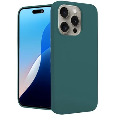 ShieldCase siliconen back cover geschikt voor de Apple iPhone 16 Pro hoesje - TPU / Siliconen back cover - telefoonhoesje die beschermt tegen vallen / stoten (donkergroen)
