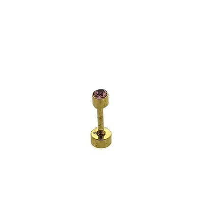 Aramat Jewels | Piercings | Roze Zirkonia Helix Piercing van Chirurgisch Staal | | | |3mm | Staal | Volwassenen | Verkleurd niet