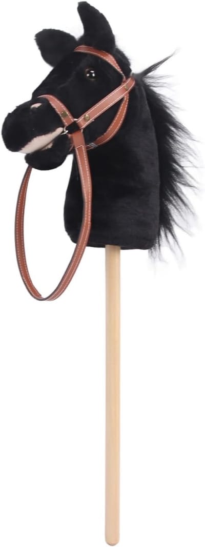 Pluche Stokpaard - Speelgoed Paard - Balans Ontwikkeling - Zacht Cartoon Ontwerp - 75 cm - Bruin