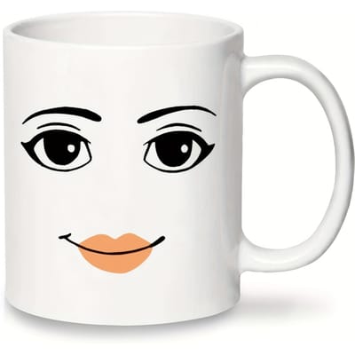 1 tasse à café amusante, tasses à café en céramique de 11 oz/330 ml, sourire de femme, tasse à boisson d'été et d'hiver, tasse en céramique de bureau pour ou boisson froide 330ml white