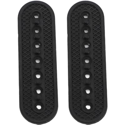 Lot de 2 rallonges de chapeau à 7 trous, installation facile, flexibles, en silicone, à clipser, demi-taille black