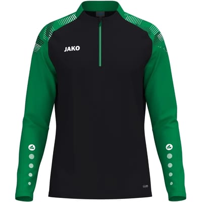 Jako Sonic Ziptop Heren - Zwart / Groen | Maat: L
