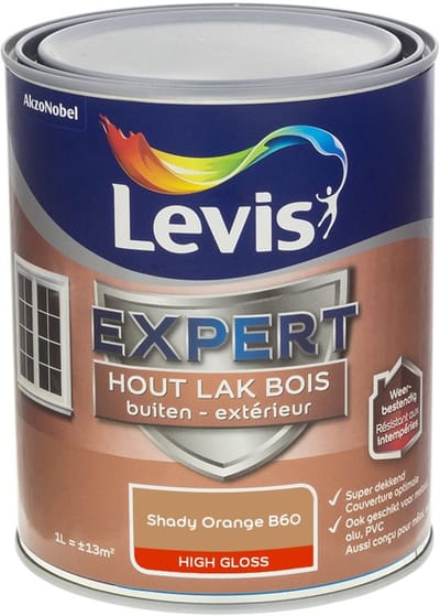 Levis - Expert Hout Lak Buiten High Gloss Mix - Shady Orange B60 - Mengverf - 1 L