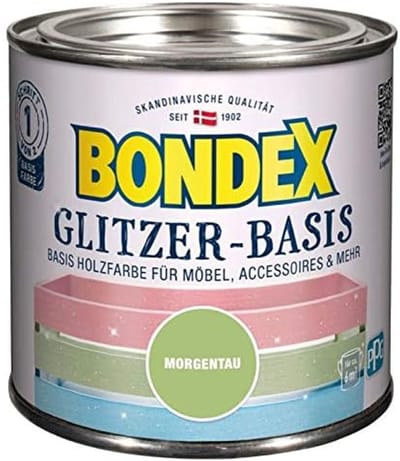 Bondex 424678 Glitter Base morning dew 0,5 L - Verf met glitter voor 6m² - Glitterverf beschermt het hout en creëert glinsterende blikvangers