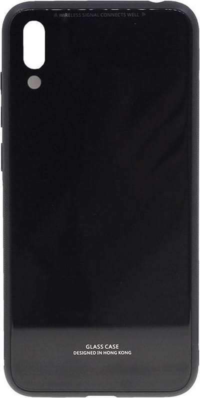 Shop4 - Huawei Y7 2019 Hoesje - Harde Back Case Zwart