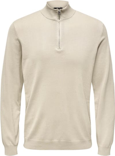 ONLY & SONS ONSWYLER LIFE REG 14 HALF ZIP KNIT NOOS Heren Trui - Maat M