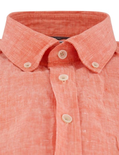Overhemd Casa Moda oranje wijde fit borstzak