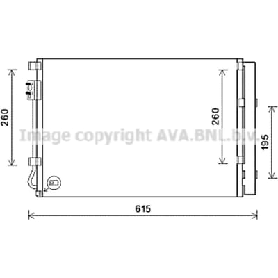 Condensator, airconditioning AVA COOLING KAA5280D
