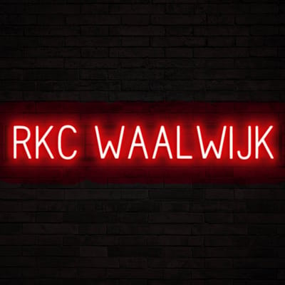 RKC WAALWIJK - Lichtreclame Neon LED bord verlicht | SpellBrite | 116,45 x 16 cm | 6 Dimstanden & 8 Lichtanimaties | Reclamebord neon verlichting