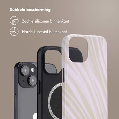 Selencia Hoesje - Geschikt voor Apple iPhone 14 - Backcover geschikt voor MagSafe - Nature Light Brown