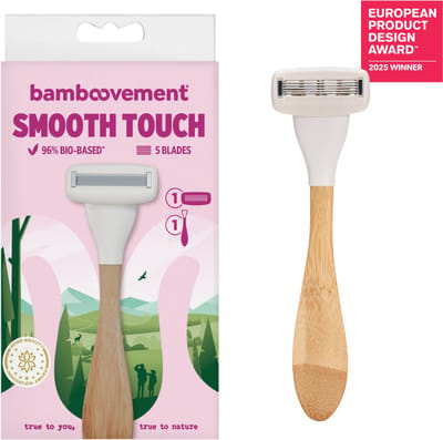 Bamboovement Smooth Touch Premium Scheermes Dames | 5 Zweedse Mesjes Navulbaar 1 Handvat & 1 Mesje