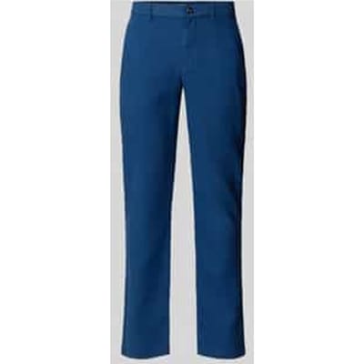 regular fit linnenbroek met logostitching model 'Denton'