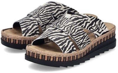 Rieker Women's Wedge Heel Mules, V7989-91 Multi