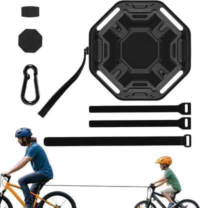 Fiets Sleepkabel - Oprolbaar Koord - Gezinsritten - 100 kg Draagvermogen - 2.5 Meter - Zwart
