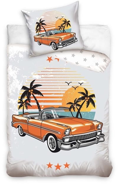 Beverly Hills auto Dekbedovertrek 140 x 200 cm 60 x 70 cm - Katoen