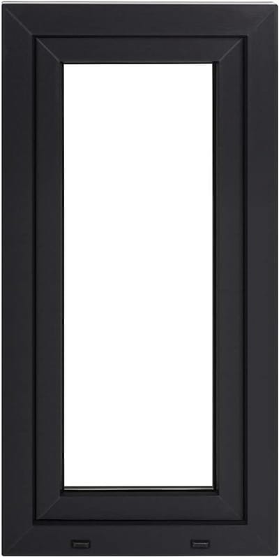 Kunststof raam - Draai-kantelvenster - Energiebesparing - Dubbel glas - 40x105 cm - Wit antraciet