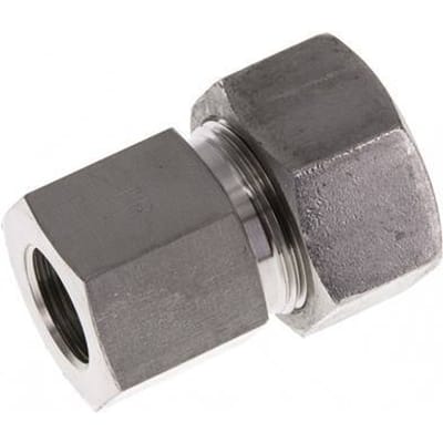 G 3/8'' x 18L RVS Rechte Knelfitting 315 Bar DIN 2353 - FL2S-FO-ST-038G-18-L