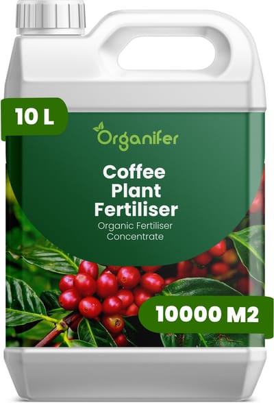 Vloeibare Meststof Voor Koffieplanten 10 L Voor 10000 M2 - Npk 2-1-8 - Gezonde Groei - Sterke Bladontwikkeling - Sterke Wortels - Weerbaarheid - Bloemvormin - Algehele Vitaliteit - Sierkoffievariëteiten - Organifer