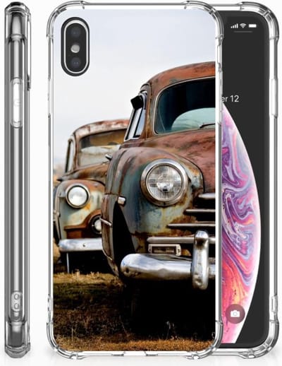 Apple iPhone Xs Max Anti-shock Hoesje met foto Vintage Auto