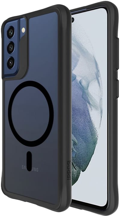 Buddi Hybrid - Hoesje Geschikt voor Samsung Galaxy S21 FE - Compatibel met MagSafe - Back Cover met Magneet - Magnetische Beschermhoes - Matte Zwart