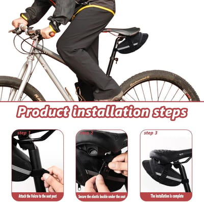 Dailygoods - Gereedschapstas onder zadel, fietszadel tas fiets onder zadel pack, fietstassen achterzadel met klittenbandbevestiging, voor MTB wegfiets vouwfiets