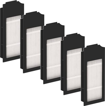 (5 Stuks) N20 Plus HEPA Filter Geschikt voor Robot Stofzuiger Ecovacs DEEBOT N20 Plus/ N20 Pro Plus/ X1 OMNI/ X1 PRO OMNI/ X1 Plus/ T10 OMNI/ T10 TURBO, Robot Stofzuiger Filter Kit