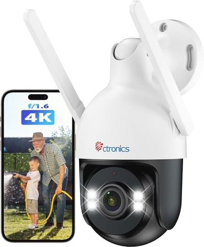 4K 8MP Buiten camera met AI Technologie en Dubbelband Wi-Fi voor Beveiliging