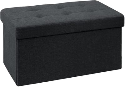 Unyqoos® Stijlvolle Opvouwbare Zitbank met Royale Opbergruimte en Comfortabele Linnen Bekleding