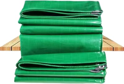 Zwaar Zeildoek - Waterdicht Dekzeil - Bescherming Buiten - 450g/m² PVC Materiaal - 5x6 m - Groen