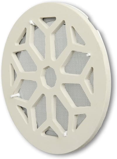 Ventilatie Rooster - Keramisch Afdekrooster - Luchtcirculatie Verbeteren - Vorstbestendig Materiaal - Diameter 200 mm - Wit