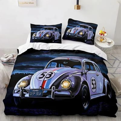 Sportwagen Dekbedovertrek Sets Volledige Maat 3 Delige Raceauto Beddengoed Sets Met Kussenslopen Voor Tieners Jongens Polyester Dekbedovertrek 180*220cm 3pcs
