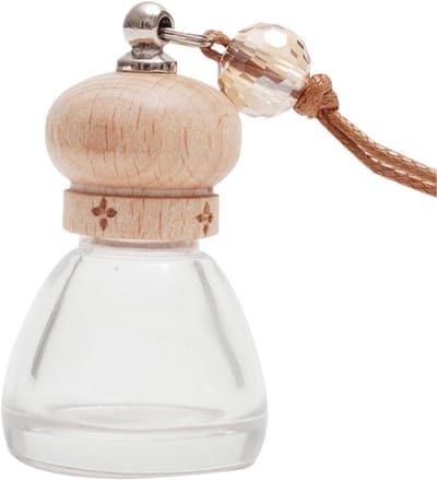 Autoparfumfles - Autoluchtverfrisser - Lege fleshanger - Navulling - Autogeurverspreider - Glazen fles - Reserveonderdelen navulling - Hangende luchtverfrisser - Geurverspreider - Geurfles voor autoventilatie - Kan 8 ml parfum toevoegen