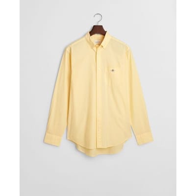Gant Overhemd Uni Poplin Button Down Banana Yellow / male